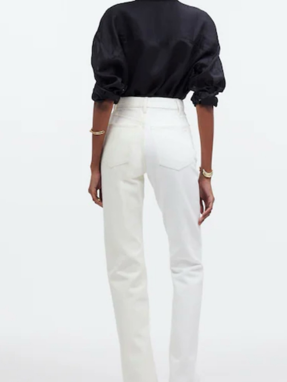 Madewell White Straight-Leg Jeans